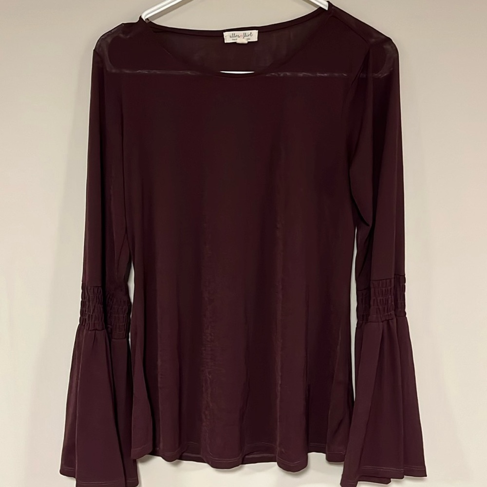 Ultra flirt, burgundy, blouse, size medium
